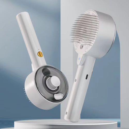 3-in-1 steam grooming brush for pets