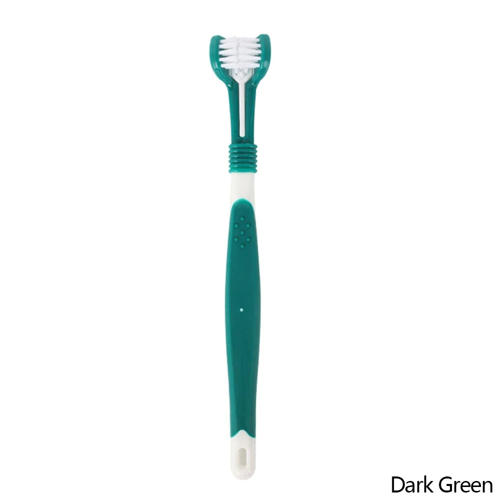 Triple-Head Pet Toothbrush