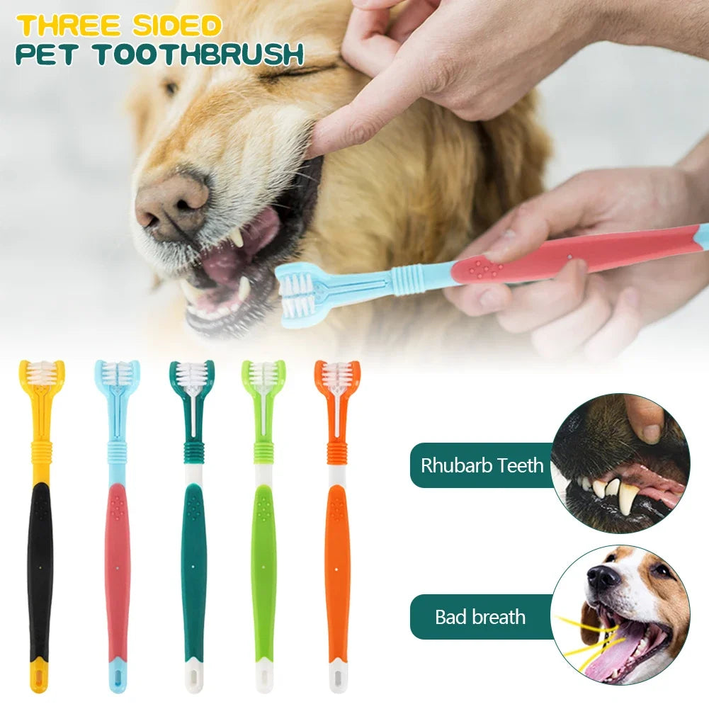 Triple-Head Pet Toothbrush