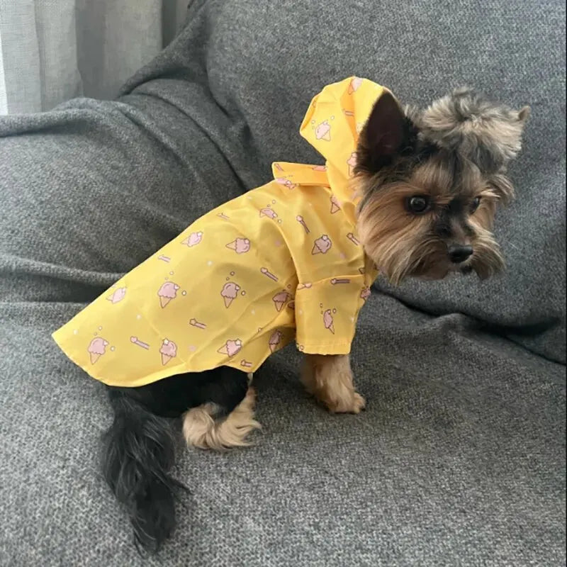 Reversible Dog Raincoat with Hood