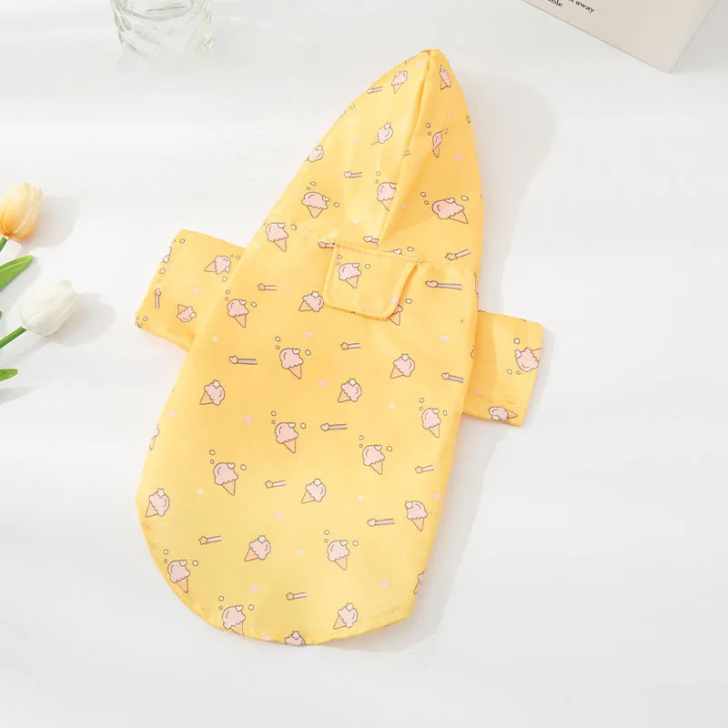 Reversible Dog Raincoat with Hood