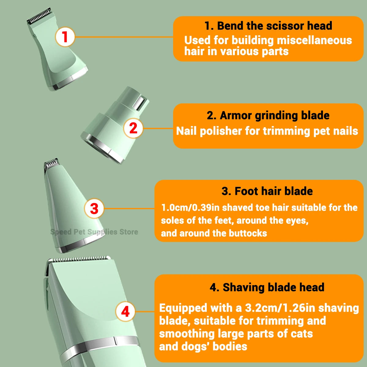 4-in-1 Cordless Pet Grooming Kit