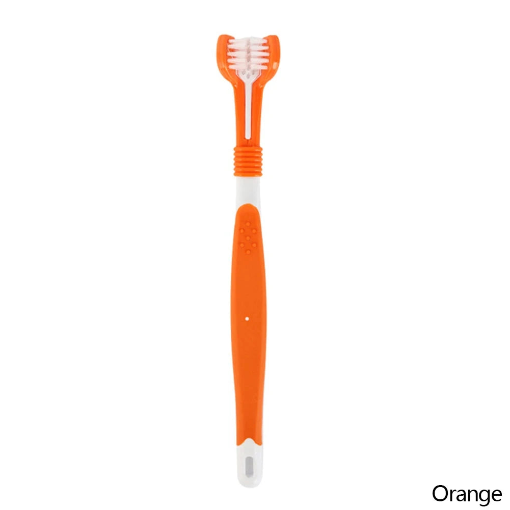 Triple-Head Pet Toothbrush