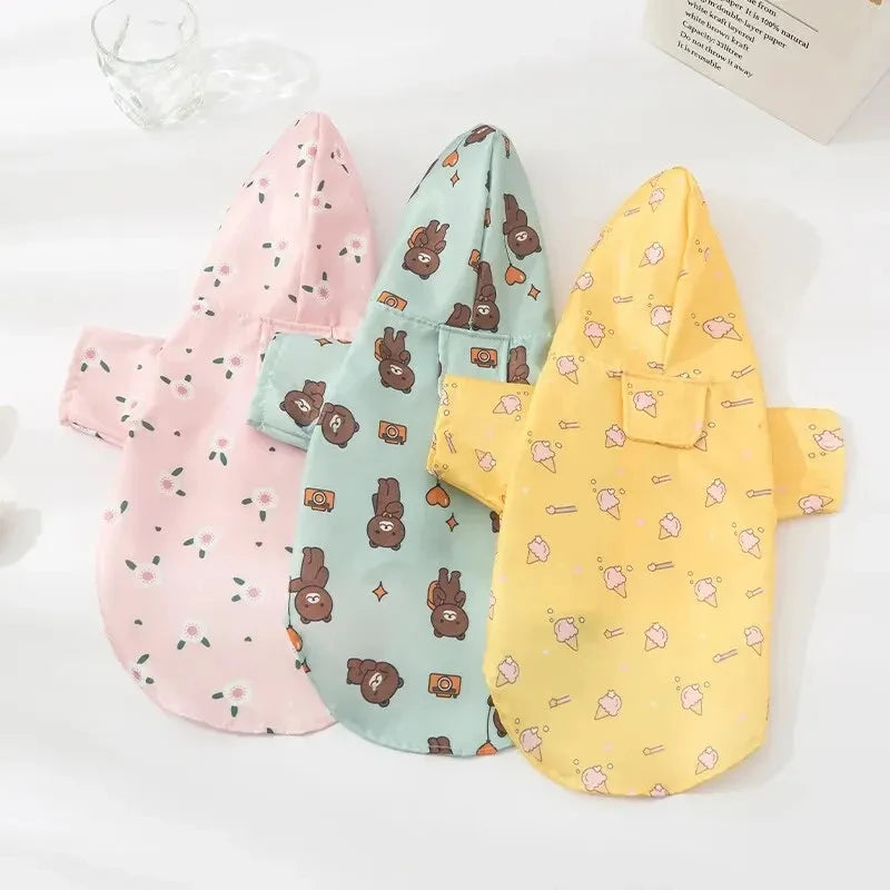 Reversible Dog Raincoat with Hood