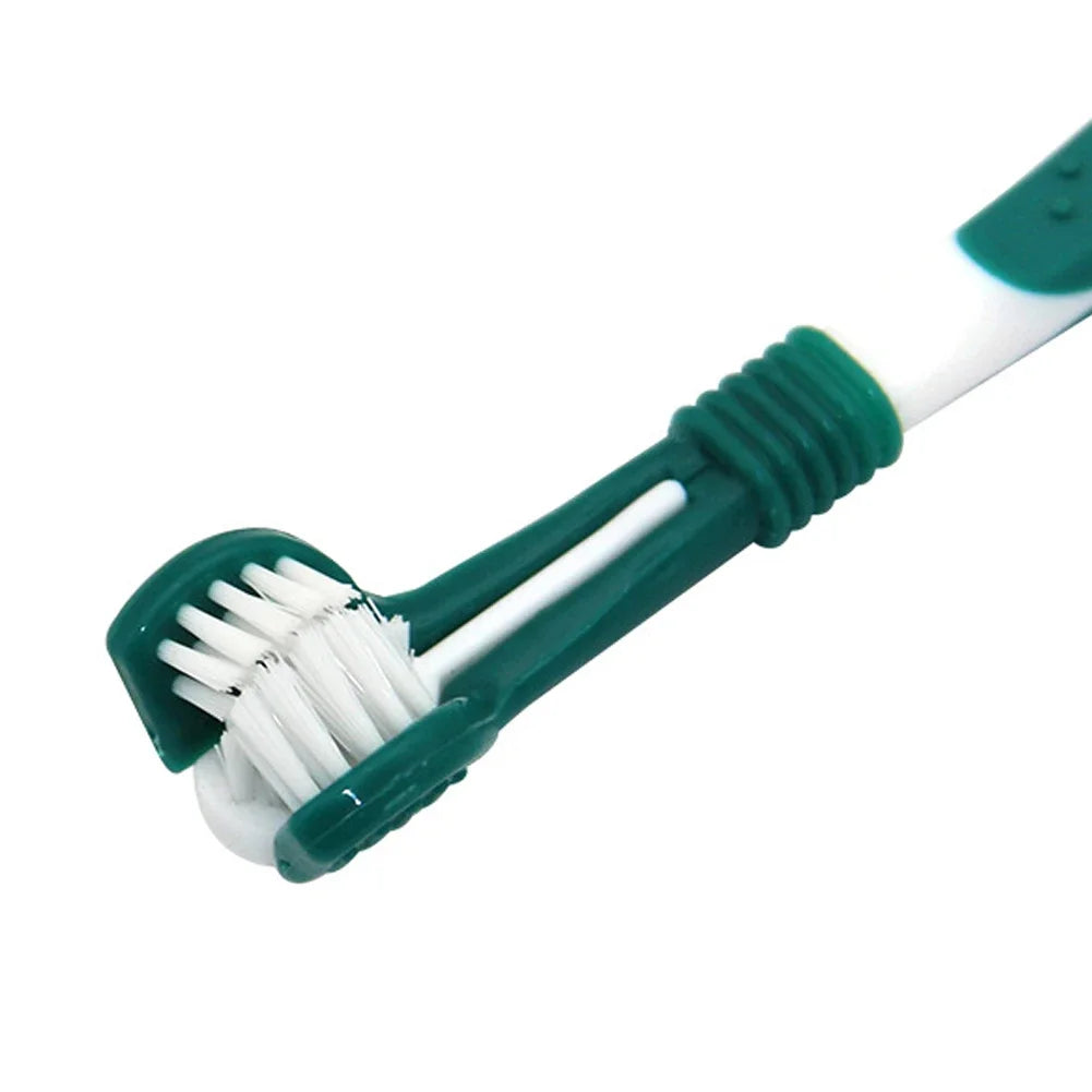 Triple-Head Pet Toothbrush