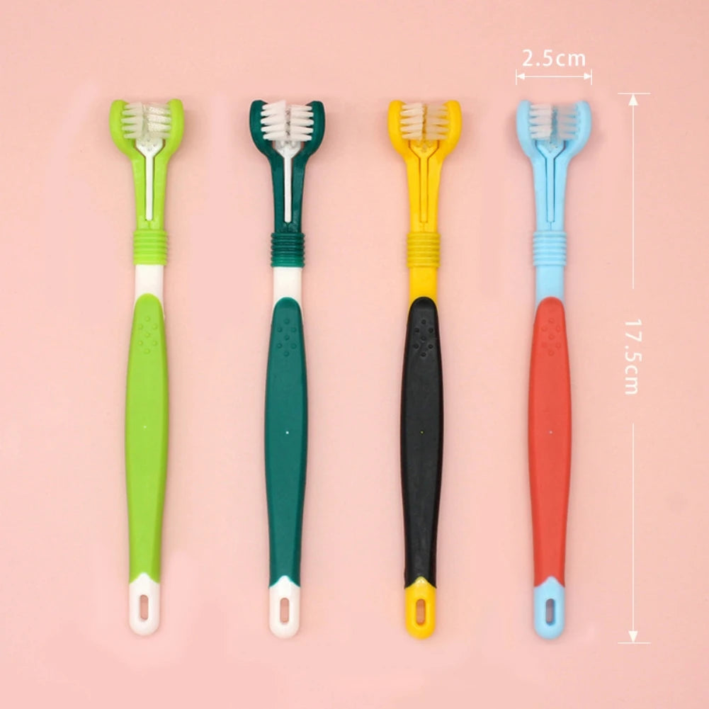 Triple-Head Pet Toothbrush