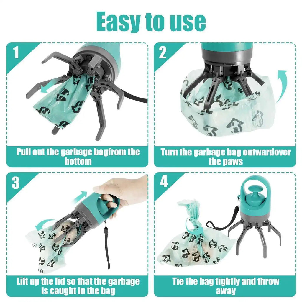 No-Touch Dog Poop Scooper with Bag Dispenser