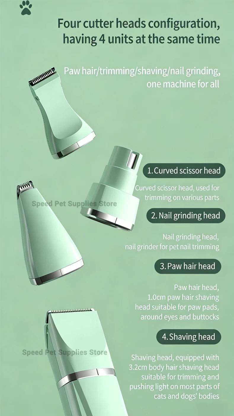 4-in-1 Cordless Pet Grooming Kit