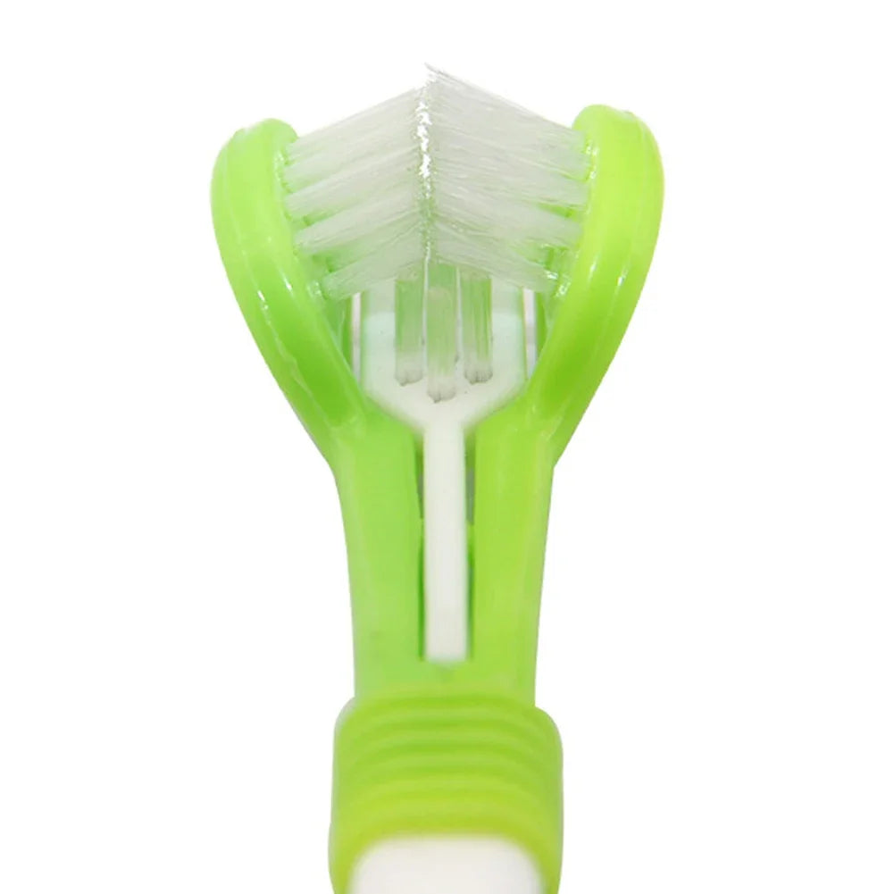 Triple-Head Pet Toothbrush