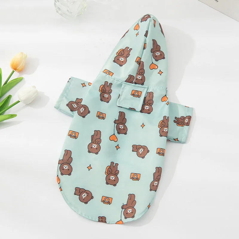 Reversible Dog Raincoat with Hood