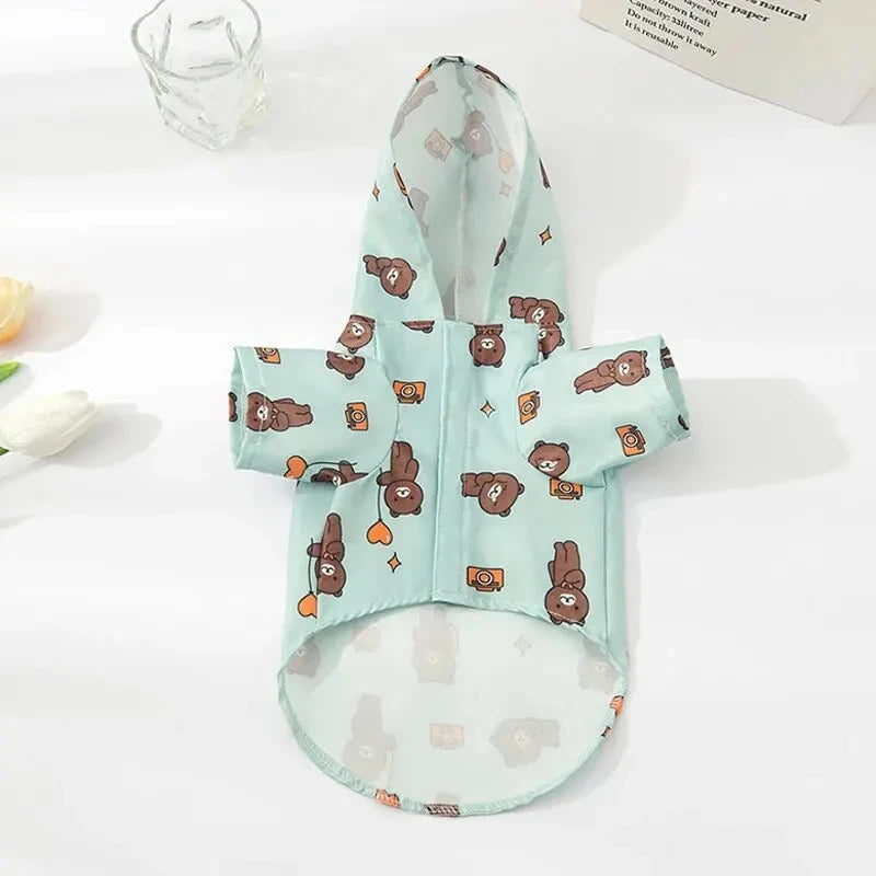 Reversible Dog Raincoat with Hood