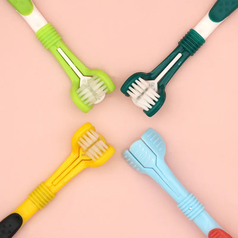 Triple-Head Pet Toothbrush