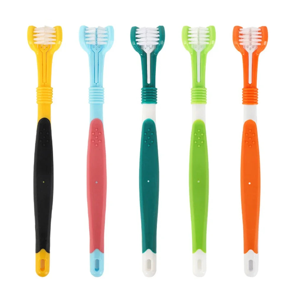 Triple-Head Pet Toothbrush