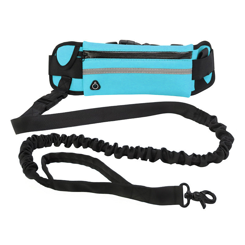 Reflective hands-free dog leash